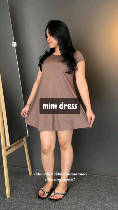 Rekomendasi mini dress bahan adem dan stretch #SHOPEEFitCheck #ShopeeFashionHaul #rekomendasishopee