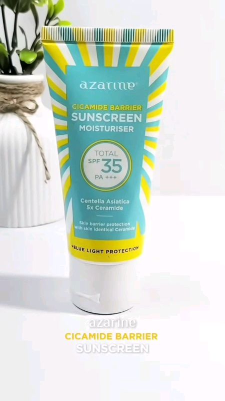 Azarine Cicamide Barrier Sunscreen Moisturiser SPF 35+++ (utk tidak berjerawat) #shopeevideofeed #shopeevideo #fyp #ootdinspirations #ootdinspiration