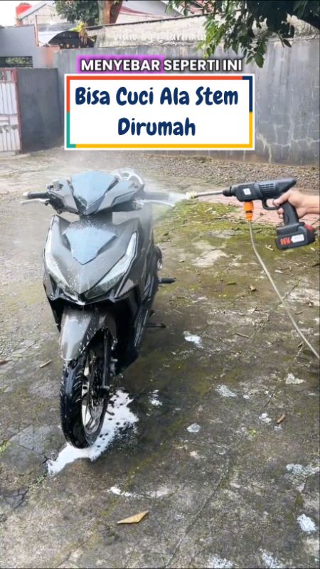 Cuci Motor Tanpa Takut Resiko Kesetrum #otomotif #alatcucimotor #PromoNonStop #GratisOngkirRP0 #ViralDiShopeeVideo #GakNyeselBeliIni #TermurahDiShopee