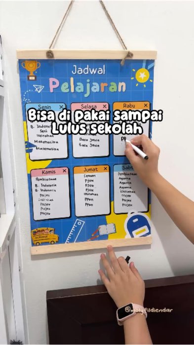 Papan jadwal pelajaran bisa di pakai sampe lulus sekolah. #papanjadwalpelajaran #jadwalpelajaran #jadwalpelajaranwipeclean #RacunShopee