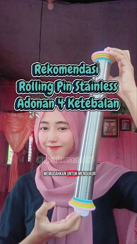ROLLING PIN STAINLESS ADONAN💗 #rollingpin #rolling #rollingpinadonan #rollingpinstainless #ShopeeLook #_rahmaaa23 #RacunShopee #shopeevideo #ShopeeCO