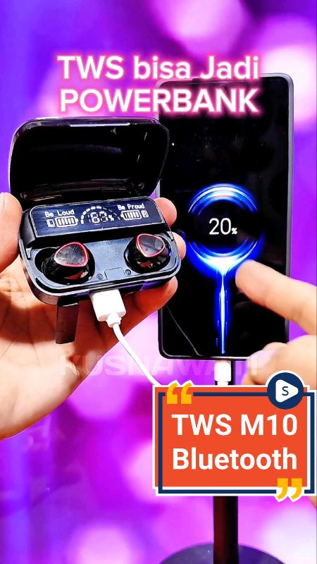 TWS Bluetooth M10 Powerbank #ShopeeLook #ShopeeCOD #GratisOngkirRP0 #RacunShopee #PromoNonStop #ShopeeHaul #SpillRacunShopee #GakNyeselBeliIni #shopee