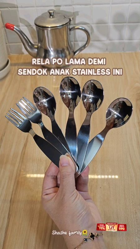 sendok garpu anak stainless #SpillBawaBerkah #ShopeeCOD #RacunShopee #ViralDiShopeeVidio #sendokgarpuanak #sendokanak #sendokanakstainless