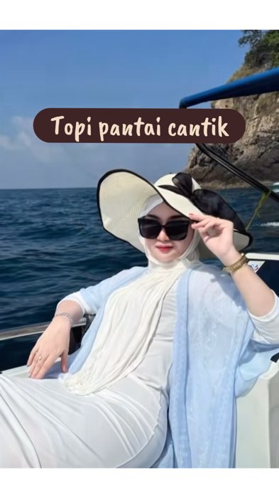 Topi pantai yg bikin tampilan kamu lebih to the max #topipantai #topi #topilebar #topipantailebar #shopeevideo #RacunShopee #SpillRacunShopee