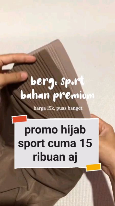 masa iya hijab sport sebagus ini GK di cek out sih #PromoNonStop#Diskon50Persen #bismillahfyp #yukdiorder🤗😍😉 #ShopeeLook #bismillahfypシ