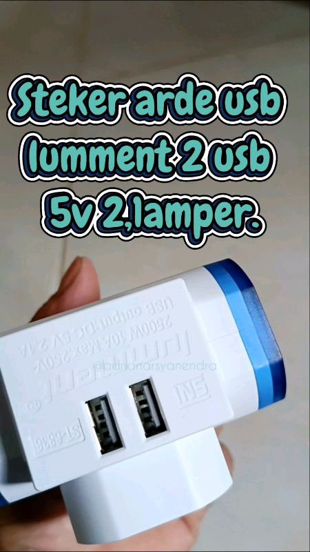 Steker arde T lumment 2 usb 5v 2,1 A. #stekerusb #ardestekerusb #stekerarde #stekerlistrik #RacunShopee #Diskon40RB #SpillBawaBerkah #GratisOngkirRP0