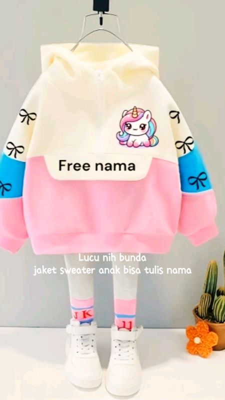 ⭐️⭐️⭐️⭐️⭐️Free nama 😍#jaketanak #sweateranakperempuan #hoodieanaklucu #SpillRacunShopee #RacunShopee #BadaiTapiBudget #DiskonRacunShopee #ShopeeLook