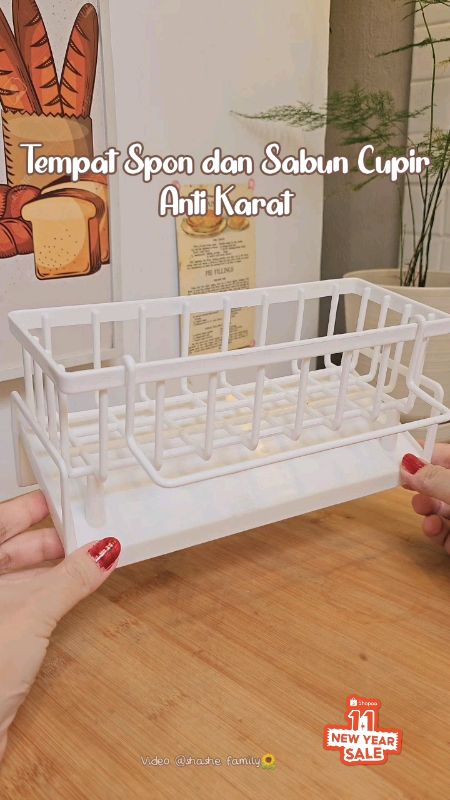 tempat spon cuci piring #SpillBawaBerkah #ViralDiShopeeVideo #RacunShopee #DiskonRacunShopee #tempatsponcucipiring #rakwastafel #raksponscucipiring