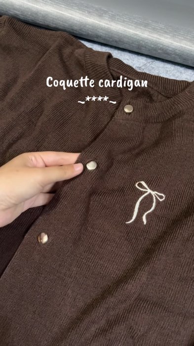 Cardigan lucuu pita🎀 #ShopeeLook #cardiganrajut #cardiganpita #cardigankorea
