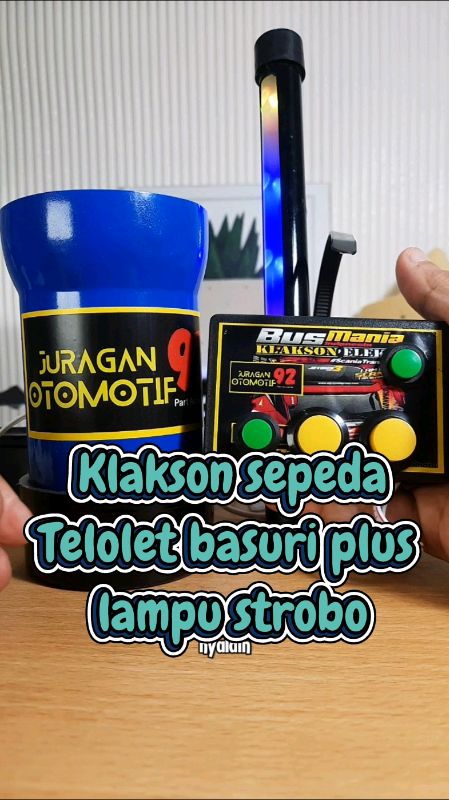 Klakson Sepeda Telolet Basuri plus Lampu Strobo #teloletbasuri #teloletsepeda #telolet #ViralDiShopeeVideo #RacunShopee #klaksonsepeda