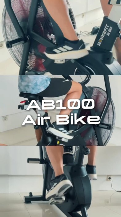 AB100 Air Bike dilengkapi dengan teknologi air resistance  #airbike #monkefit #sepedastatis