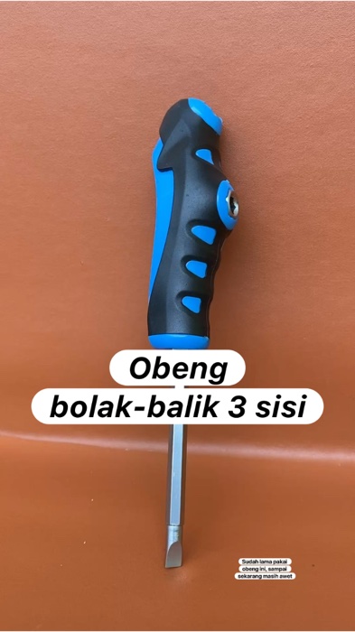 Obeng bolak-balik tiga sisi #obeng #obengmultifungsi #obengserbaguna #obengmagnet #obengplusminus #perkakastukang #GratisOngkirRP0 #RacunShopee