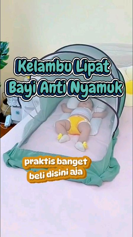 Kelambu lipat bayi praktis tempat tidur bayi anti nyamuk perlengkapan tidur bayi anti nyamuk #kelambubayimurah #kelambulipatbayi #RacunShopee #fyp #sv