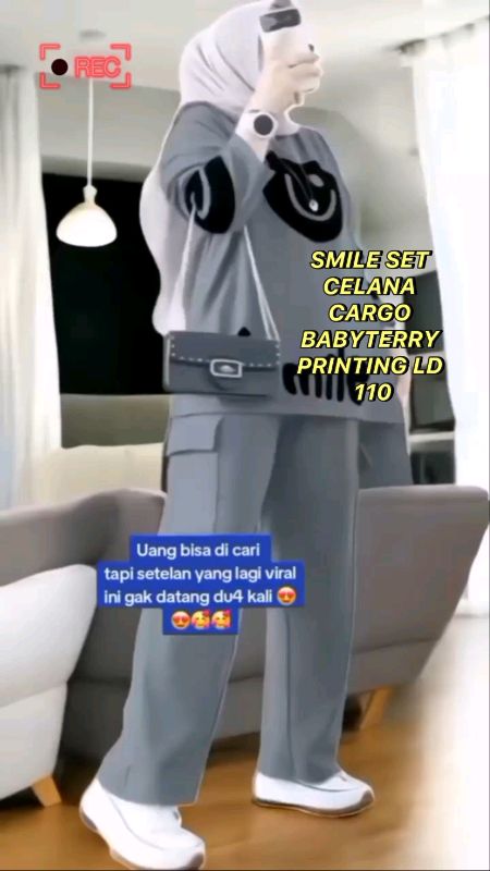 SMILE SET CELANA CARGO BABYTERRY PRINTING LD 110 #RacunShopeeCheck #DiskonRacunShopee #ViralDiShopeeVideo #SpillRacunShopee #RacunShopee