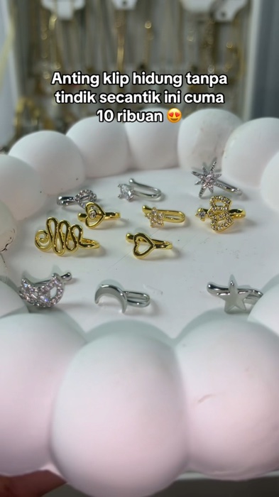 Cantik cantik bagettt #anting #hidung #klip #wanita #murahbanget