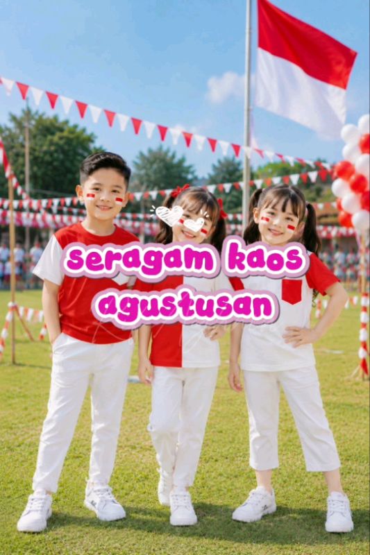 #outfitagustusan #kaosmerahputihanak #kaosagustusan #kaosagustusananak #kaoskemerdekaan