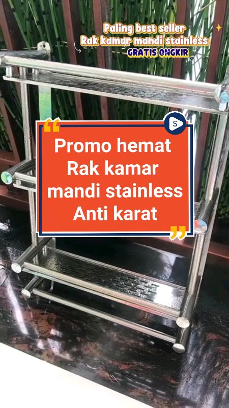 Promo hemat rak kamar mandi stainless #rakserbaguna #rakkamarmandi #rakkamarmanditempel #terbaikdishopee #GratisOngkirRP0 #PromoNonStop #RacunShopee