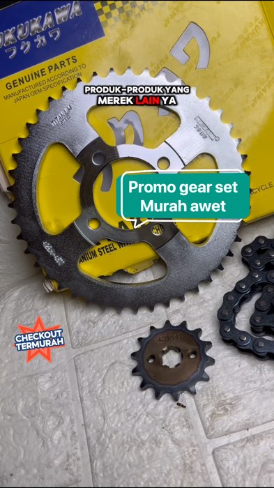 Gear paket komplit rantai gear depan belakang supra revo cbr karisma supra 125 yamaha honda #gearsetsss #gearsetmotor #gearsethonda #gearsetmurah