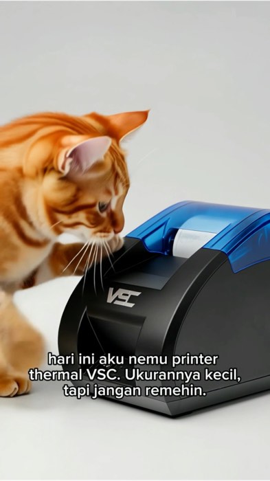 🐱 Kecil tapi ngebut! Cetak resi, barcode & label lebih cepat dengan Printer Thermal VSC. #VSC #PrinterThermal #ShopeeSeller #UMKM #barcodezonestore