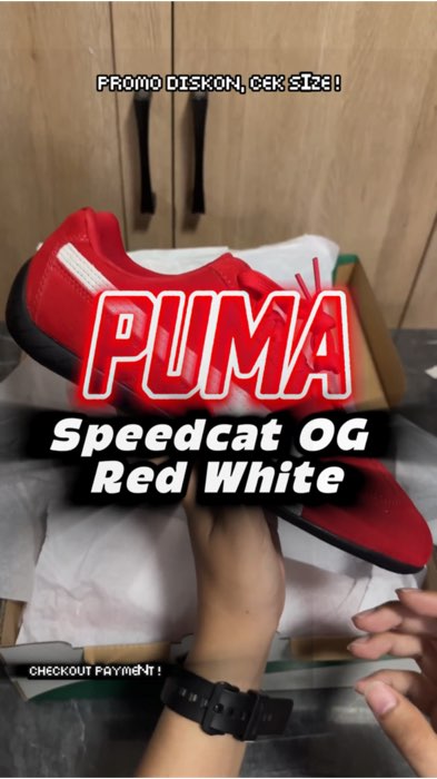 TEBUS MURAH ! #sepatu #puma Speedcat OG Red White #RacunShopee #GratisOngkirRP0 #ShopeeCOD #SpillRacunShopee #SpillBawaBerkah
