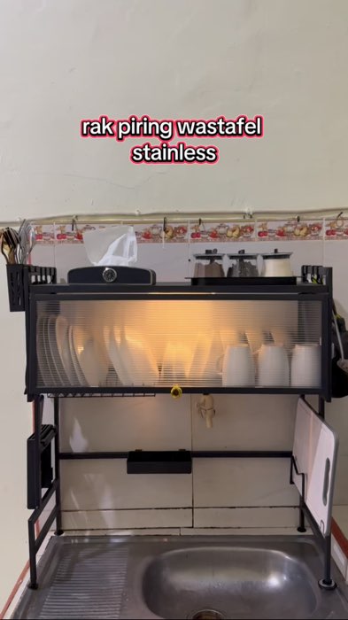 rak piring wastafel kabinet #rakpiringwastafel #rakpiringstainless #rakpiringaestetic