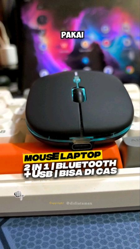 Mouse 2in1 bisa bluetooth dan USB #mousewireless #mousebluetooth #RacunShopee #SpillBawaBerkah #Diskon40RB #didiproject #DiskonRacunShopee