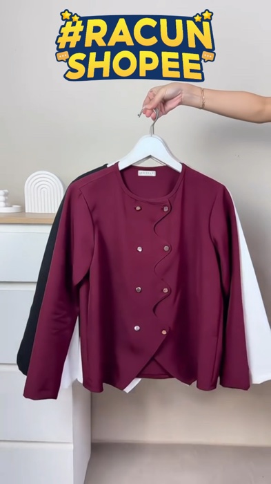Ellona Blouse #ShopeeFashionHaul #ellonablouse #DiskonRacunShopee #RacunShopee #OOTDFashionShopee #blousewanita #MybeoneFinds #MybeoneFinds