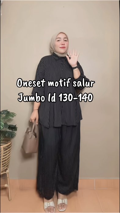 ONESET MOTIF SALUR READY LD 130-140 muat bb 110 kg #onesetjumbo #onesetrayon #SpillBawaBerkah #GratisOngkirRP0 #shopehaulfashion