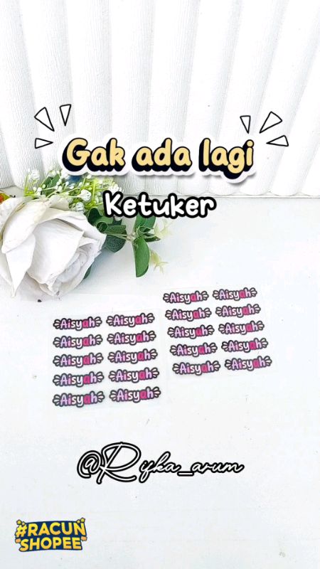Sablon Nama #RacunShopee #SpillRacunShopee #SpillBawaBerkah #DiskonRacunShopee #GratisOngkirRP0 #sablonnama #sablonnamasetrika