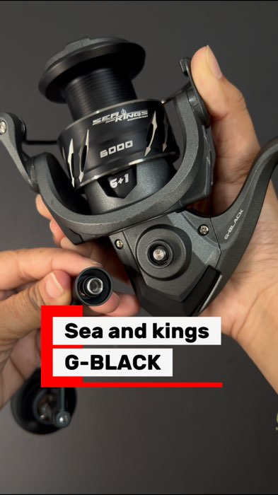 Terbaru reel pancing sea and kings G BLACK. #reelpancing #seaandkingsgblack #reelpancingmurah #reelpowerhandle #reelmurah #mancing #trending #promo