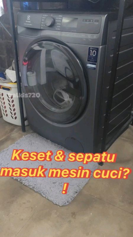 Keset & sepatu masuk mesin cuci?! #mesincuci #elektrolux #cucianbaju #RacunShopee