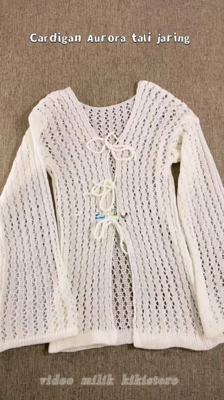 cardigan Aurora tali jaring #cardiganaurora #blouserajut #shopeevideo #fyp #DiskonRacunShope #ShopeeLook #ShopeeCOD