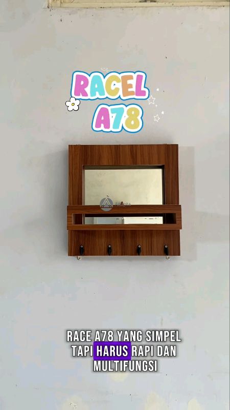 Rak gantung dinding dan gantungan kunci minimalis dengan desain minimalis dan memiliki nilai estetika🫶🥳.#cerminminimalis #gantungankunci