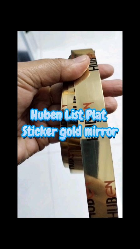 Huben List Plat Sticker gold mirror#VideoShopeeCreator #lisgoldstiker #ReviewShopeeVideo