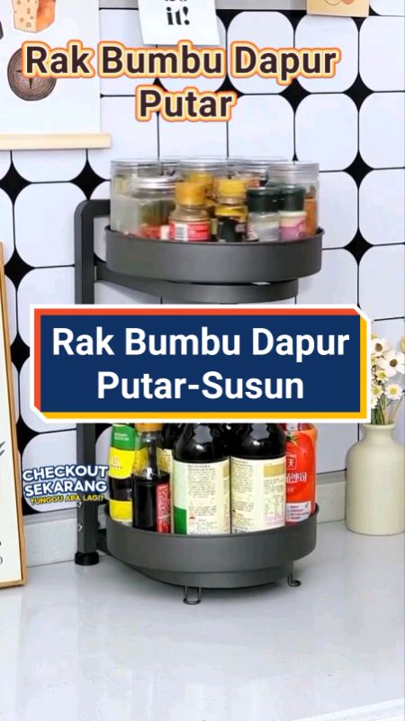 Rak Bumbu dapur Putar #rakserbaguna #raksusun #rakbumbudapur #rakbumbudapurserbaguna #rakbumbudapursusun #rakbumbudapurputar #freeongkir #fyp #diskon