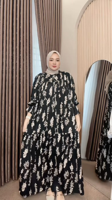 Leony dress#ootd #shopeevideo #shopeevideofeed #gamiskekinian #gamislebaran
