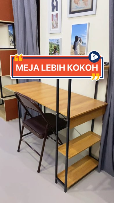 Meja dgn rak minimalis #mejakursi #mejakerja #mejakantor #mejakomputer #mejakayu #mejaminimalis #mejabelajarminimalis #mejabelajar #mejabelajarmurah