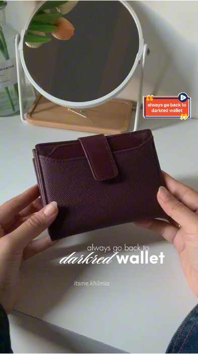 Darkred Wallet #SpillRacunShopee #ViralDiShopeeVideo #wallet #redwallet  #seaglocawallet #seagloca  #compactwallet #dompet #dompetwanita