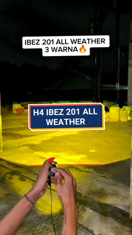 Ibez 201 all weather 3 warna, Lampu H4 biled segala kondisi. #ibez #ibez201 #ibezallweather #lampuibez #lampuh4 #RacunShopeeCheck #RacunShopee