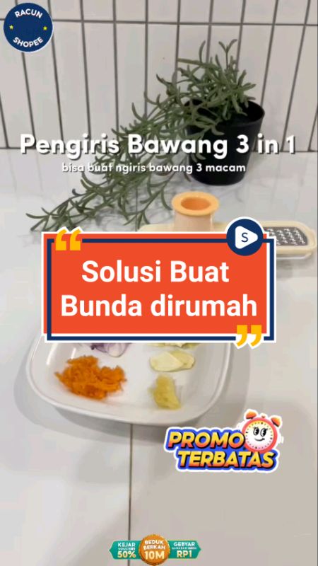 Solusi istri mager kalau masak dirumah #RacunShopee #ShopeeCOD #GratisOngkirRP0 #DiskonRacunShopee #ViralDiShopeeVideo #apligod #parutanminibawang
