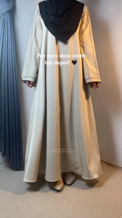 abaya simple tapi elegant!🖤#abaya #gamis #RacunShopee #SpillRacunShopee