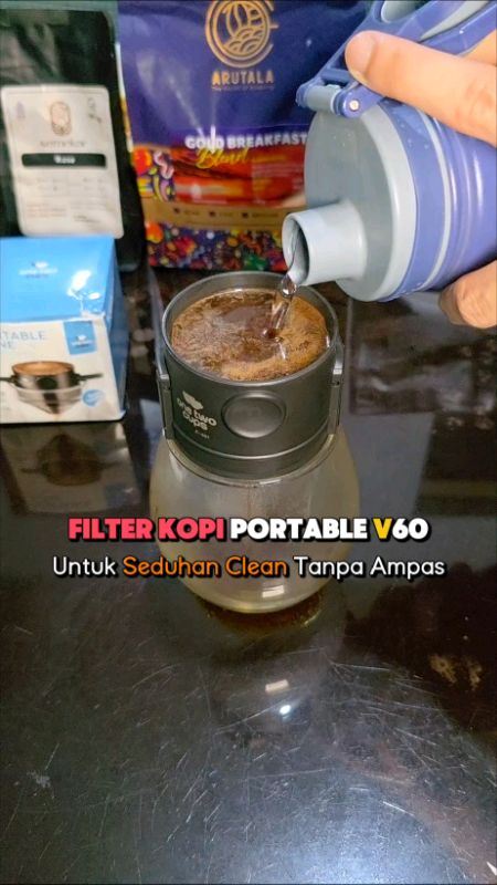 filter penyaring coffee dripper portable one two cup #v60coffee #v60dripper #v60portable #v60immersion #filterkopistainless #coffeedripper
