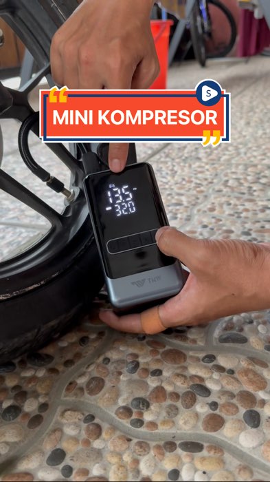 Mini kompresor pompa ban motor bisa mobil, sepeda, bola, kasur plus power bank lampu dan adaptor pompa #pompamotor #pompaelektrik #kompresormini