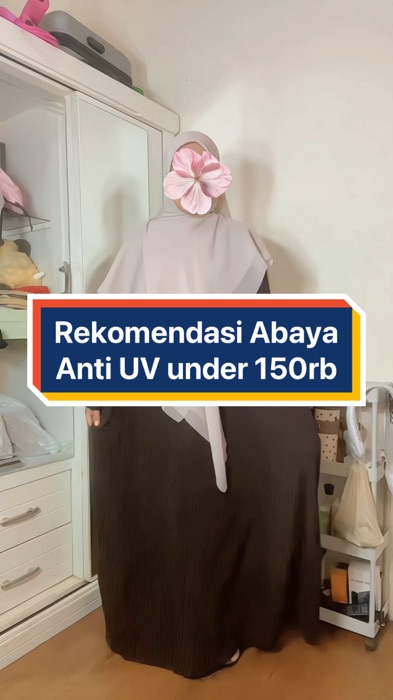 Abaya anti UV adem banget #abayaantiuv #abayastyle #ShopeeFashionHaul #RacunShopee #abayalebaran