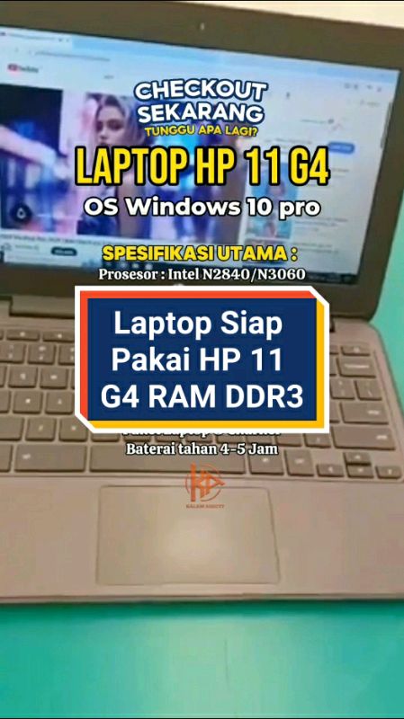 Laptop Siap Pakai HP 11 G4 RAM DDR3 #RacunShopee #SpillRacunShopee #SpillBawaBerkah #ShopeeLook #ShopeeHaul #laptop #laptopmurah #laptophpmurah