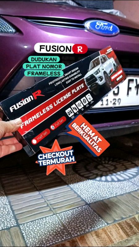 Fusion R Frameless Plat Mobil Clean Look Tatakan Dudukan Plat Nomor Mobil #RacunShopee #PromoNonStop #GratisOngkirRP0 #dudukanplatnomorframeless