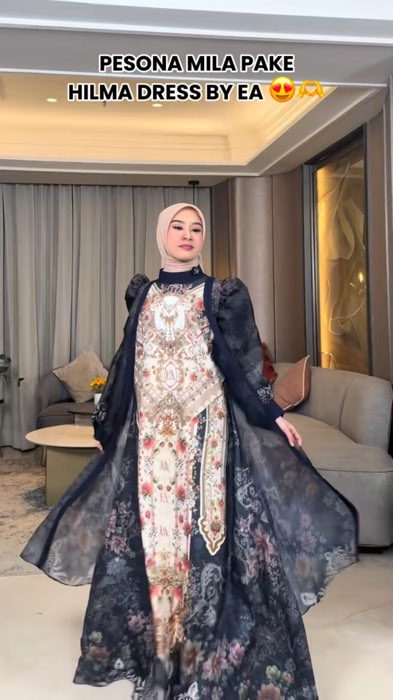 Hilma dress kesukaan Mila.. Bikin aura percaya diri semakin meningkat 🥰 yuk dapatkan yg dipakai sekarang! ✨✨#outfitlebaran2026