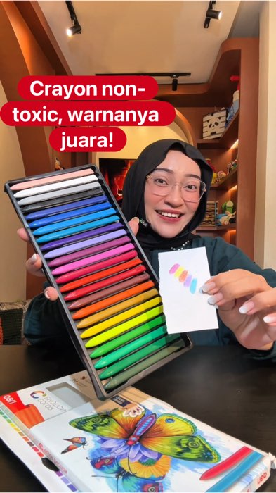 Checkout di sini dapat Disc 10%🛒 #CrayonAmanAnak #CrayonNonToxic #CrayonWarnaCerah #AlatGambarAnak #CrayonTidakBeracun #PerlengkapanBelajar #crayon