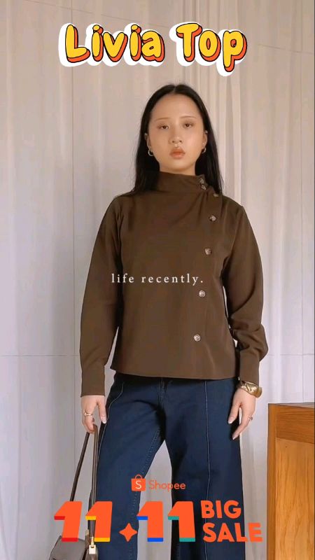 Livia Top #atasanwanita #blousewanita #kemejawanita #graciaslabel #SpillRacunShopee #shopeevideo #SpillBawaBerkah #fyp #fypシ