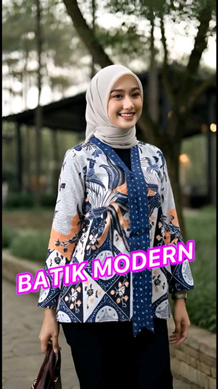 Blouse Batik Wanita Modern Blouse Batik Kutu Baru Seragam Batik Murah Baju Kerja Kantor Wanita Batik Wanita Katun Premium Vol Motif G kecil Panjang